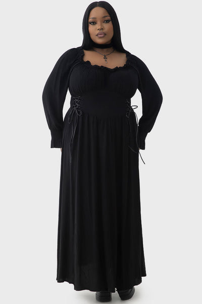 Killstar - Jocaster Maxi Black - Dress - Black - XS Killstar - Jocaster Maxi Black - Dress - Black - XS