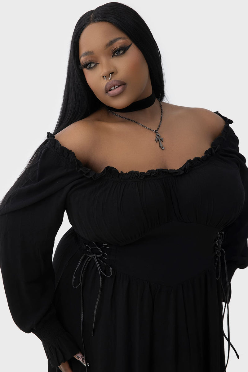 Killstar - Jocaster Maxi Black - Dress - Black - XS