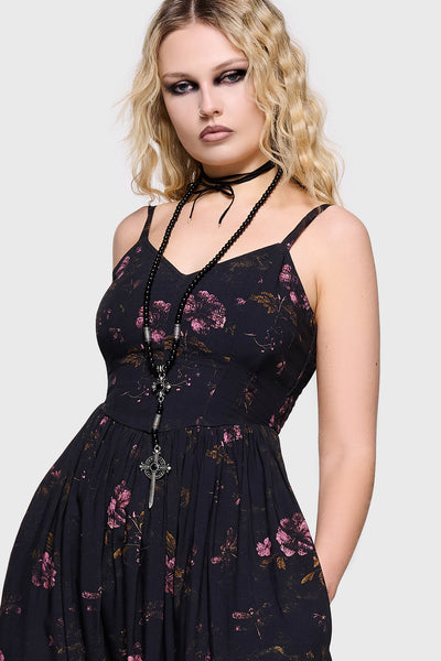 pink and black maxi dress The Kyla Maxi Dress in Light Pink and Black Solace London