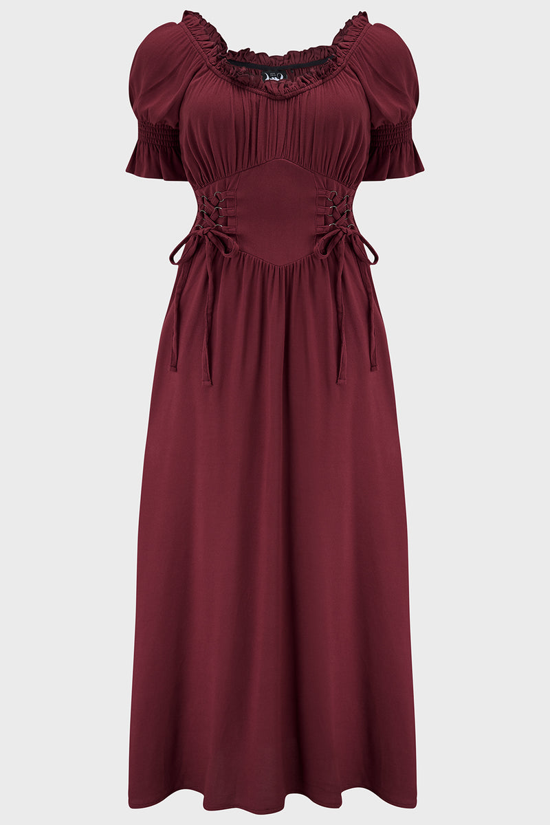 Jocasta Maxi Dress Short Sleeve [RED]