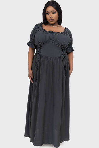 killstar green dress Forestine Maxi Dress