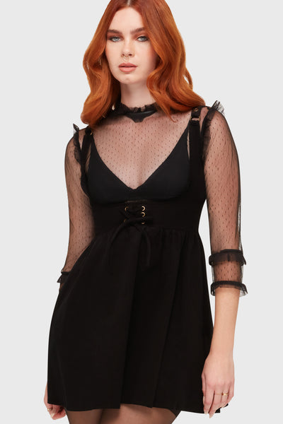 Juniper's Ballad Mini Dress - S / Black Juniper's Ballad Mini Dress - S / Black