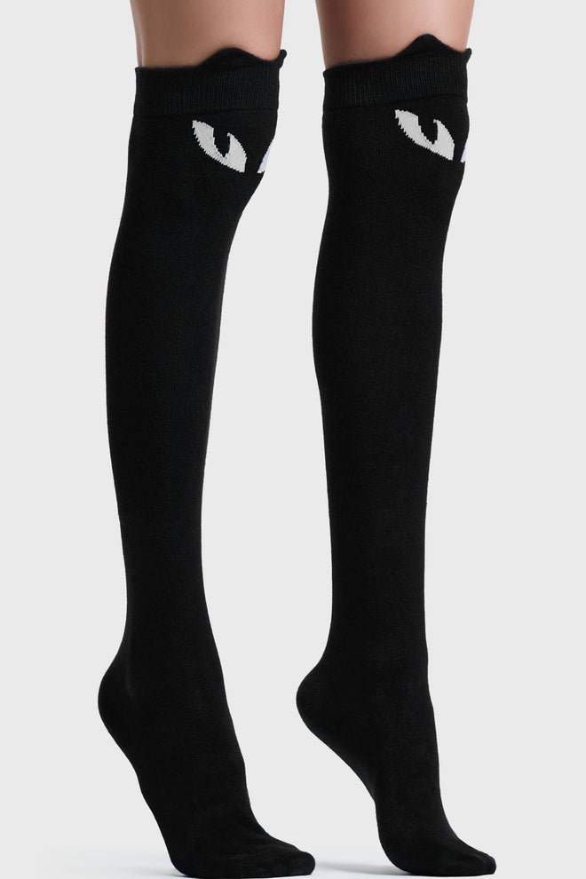 Keiko Kitty Knee High Socks