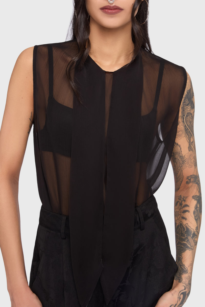 Kihilist Obsidienne Sleeveless Blouse