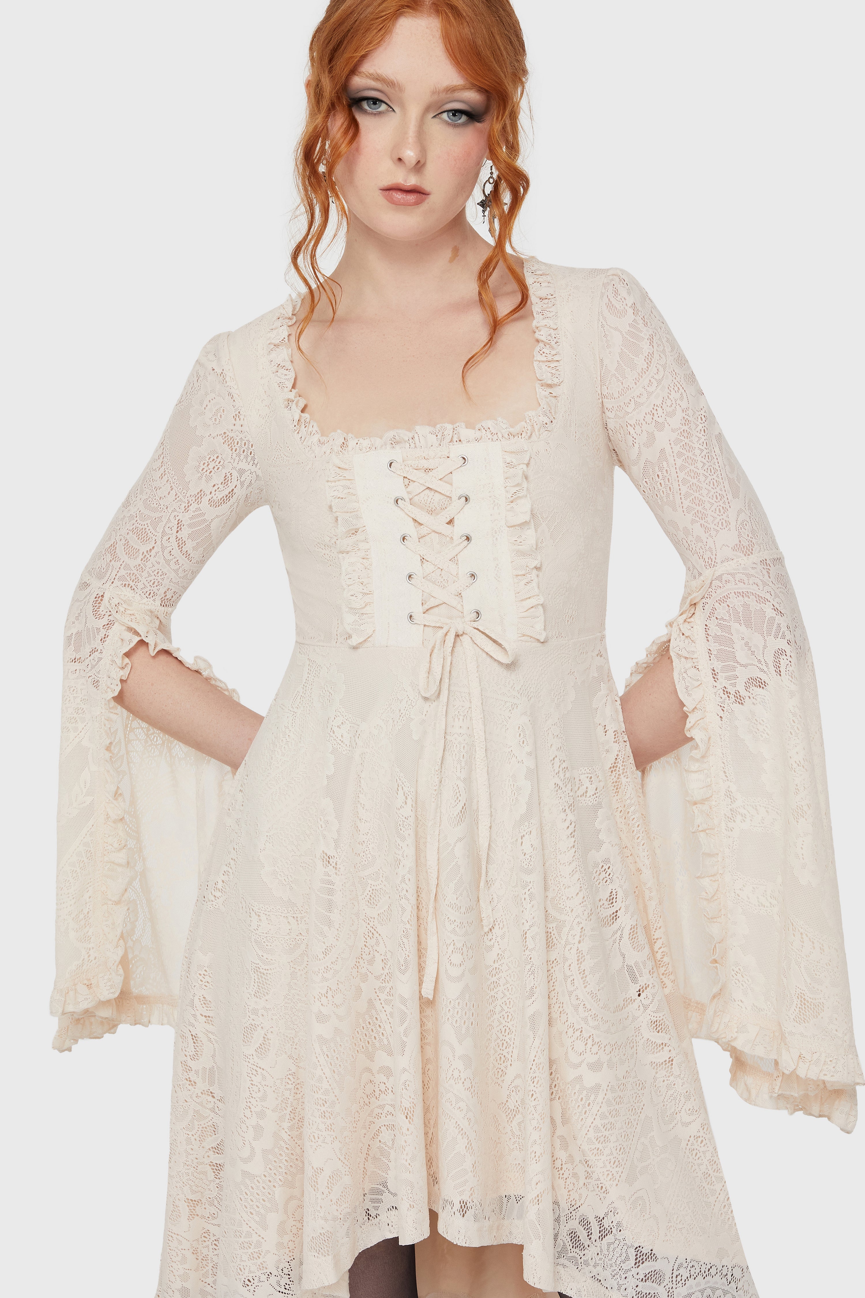 Killing Kisses Lace Maiden Dress [Ivory] ‐ KILLSTAR