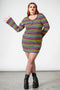 Lick The Rainbow Ribbed Dress