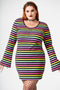 Lick The Rainbow Ribbed Dress