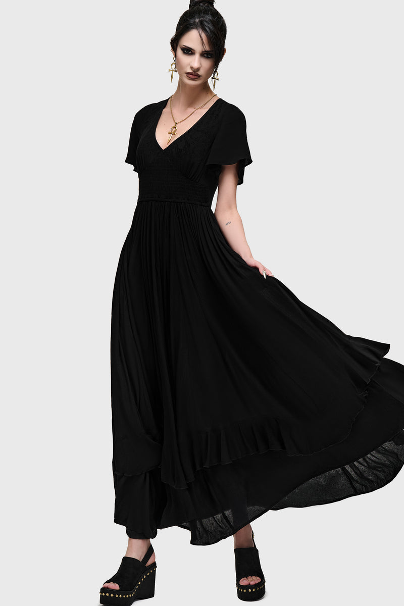 Lilith Of The Night Maxi Dress