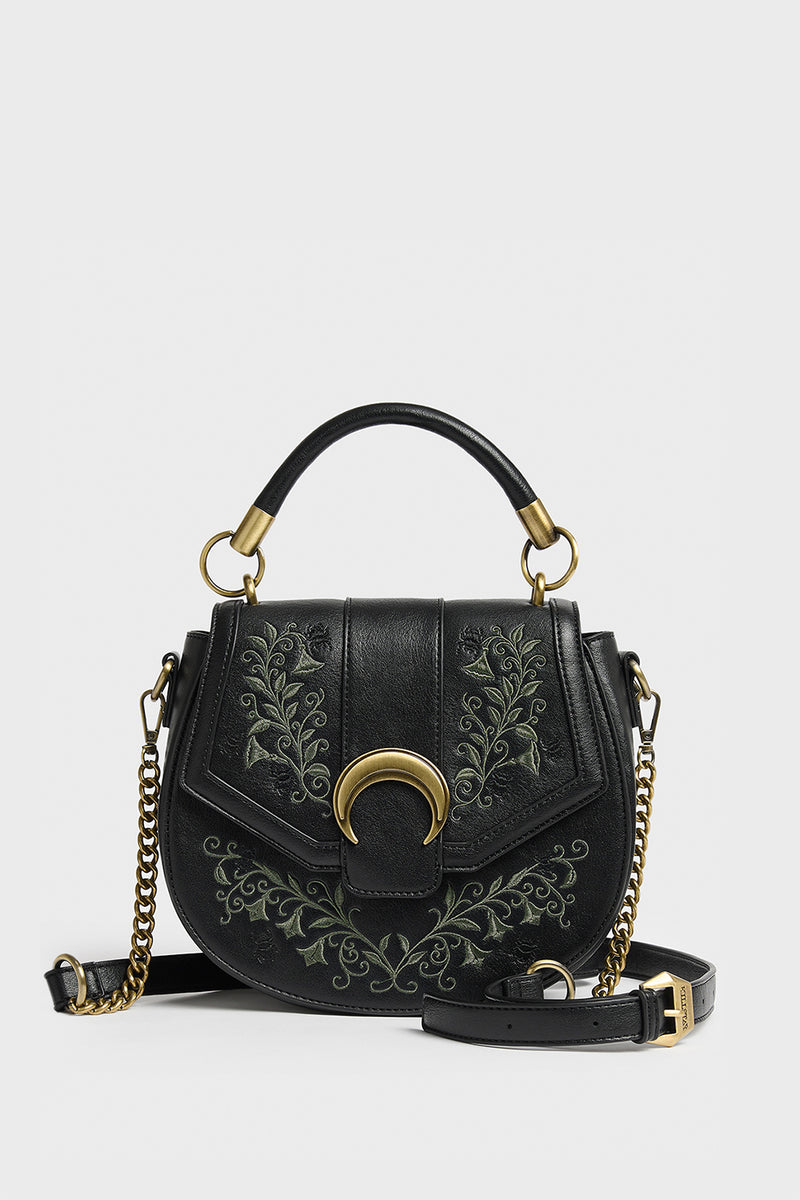 Lunar Fern Embroidered Handbag