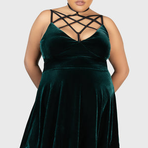 Magica Skater Dress [EMERALD] [PLUS]