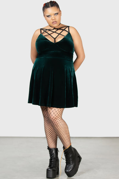 Magica Skater Dress [EMERALD] [PLUS]