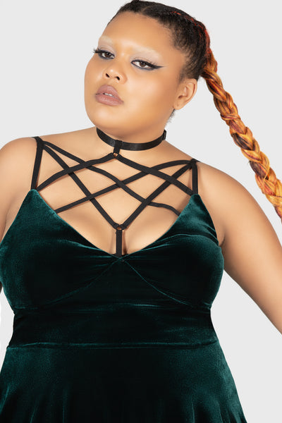 Magica Skater Dress [EMERALD] [PLUS]