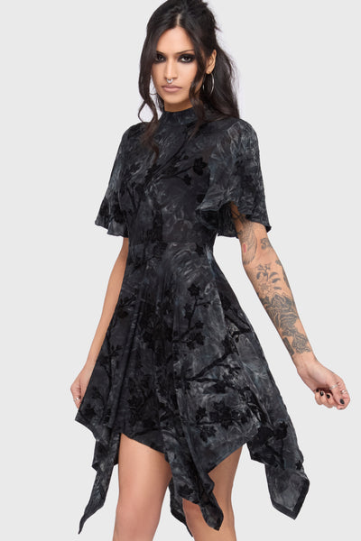Midnight Vale Short Sleeve Midi Dress | Killstar Midnight Vale Short Sleeve Midi Dress | Killstar