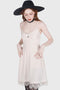 Moonstruck Velvet Skater Dress [Ivory]