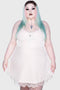 Moonstruck Velvet Skater Dress [Ivory]