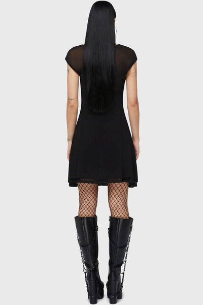 killstar skater dress Blasphemia Keyhole Skater Dress