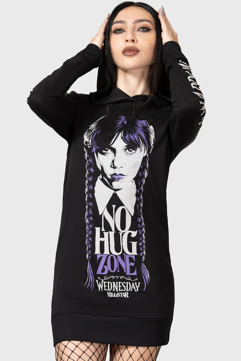 No-Hug Zone Longline Hoodie | Killstar