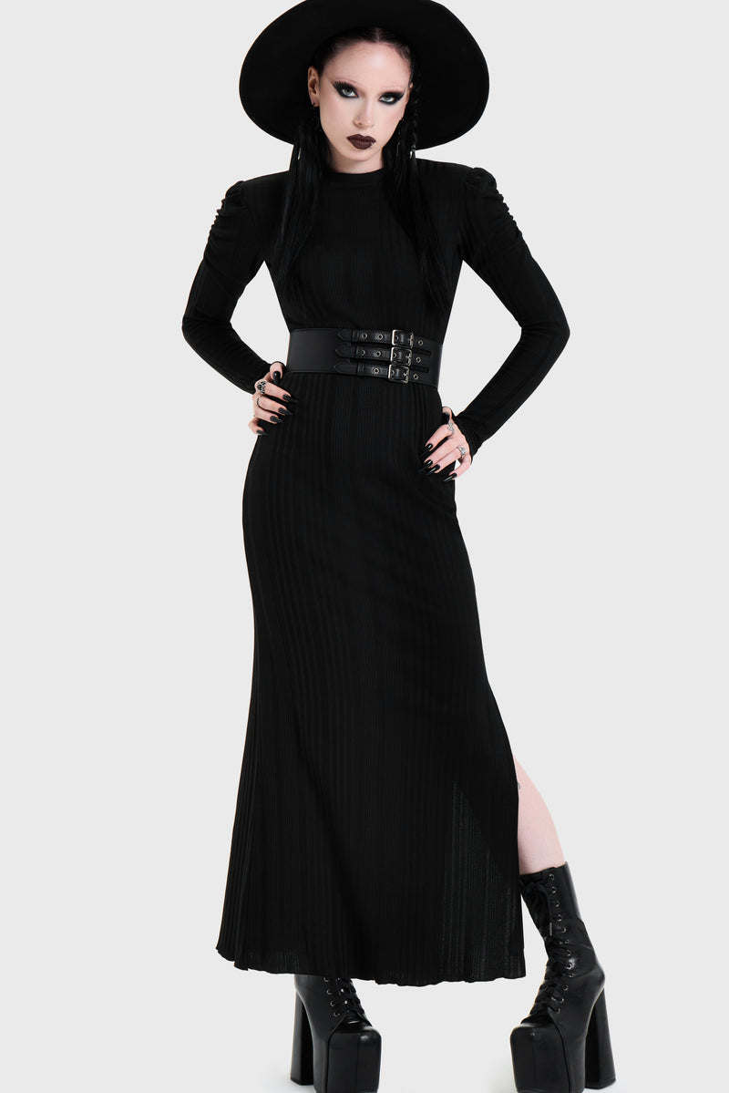 Noir Back Cut Out Maxi Dress
