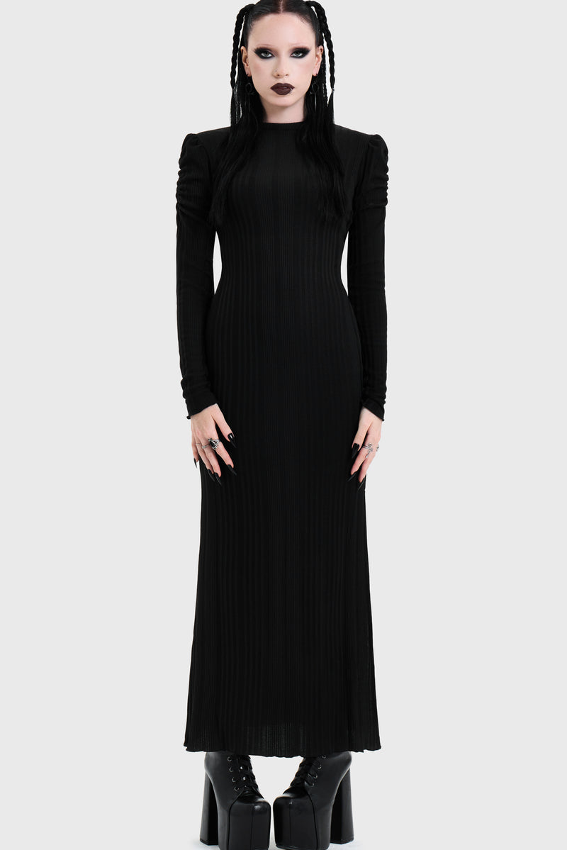 Noir Back Cut Out Maxi Dress