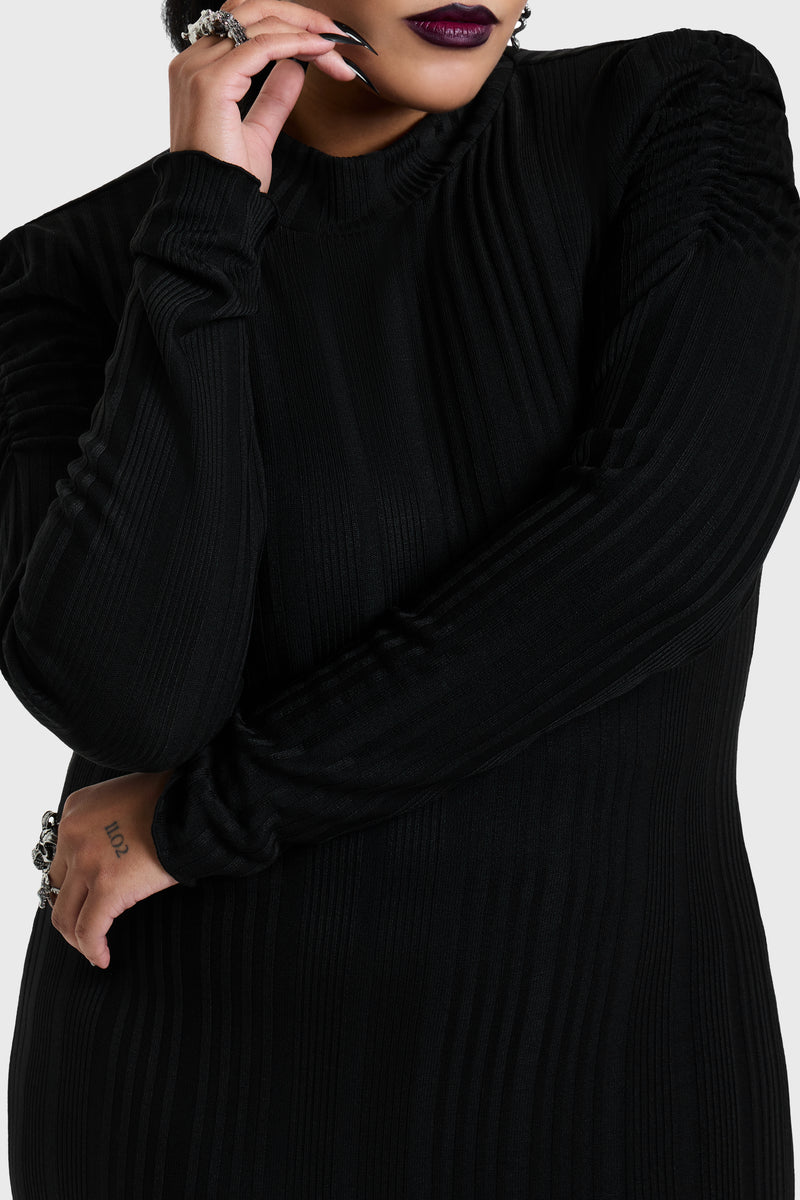 Noir Back Cut Out Maxi Dress