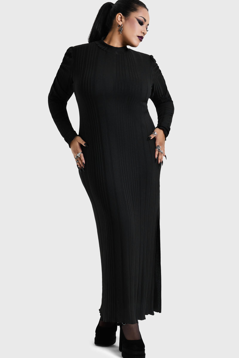 Noir Back Cut Out Maxi Dress