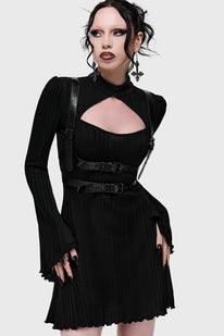Noir Cut Out Mini Dress