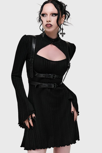 Noir Cut Out Mini Dress