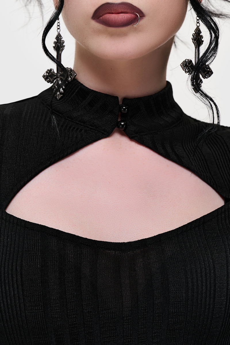 Noir Cut Out Mini Dress