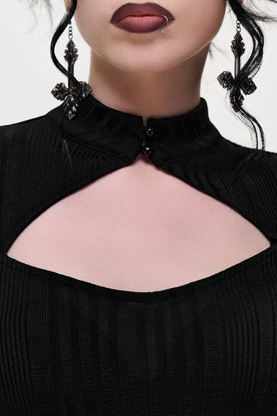 Noir Cut Out Mini Dress