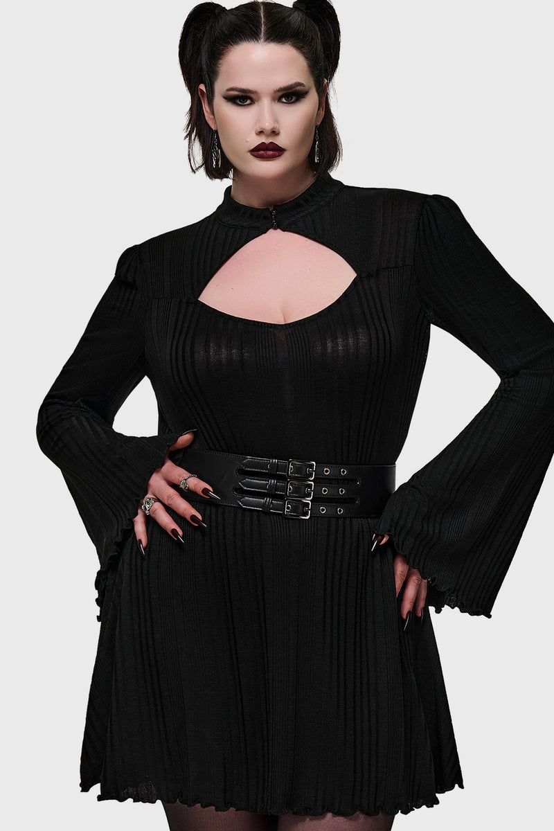 Noir Cut Out Mini Dress