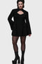 Noir Cut Out Mini Dress