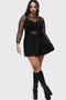 Noir Half Pleat Mini Skirt