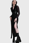 Noir Ruin Mesh Maxi Dress