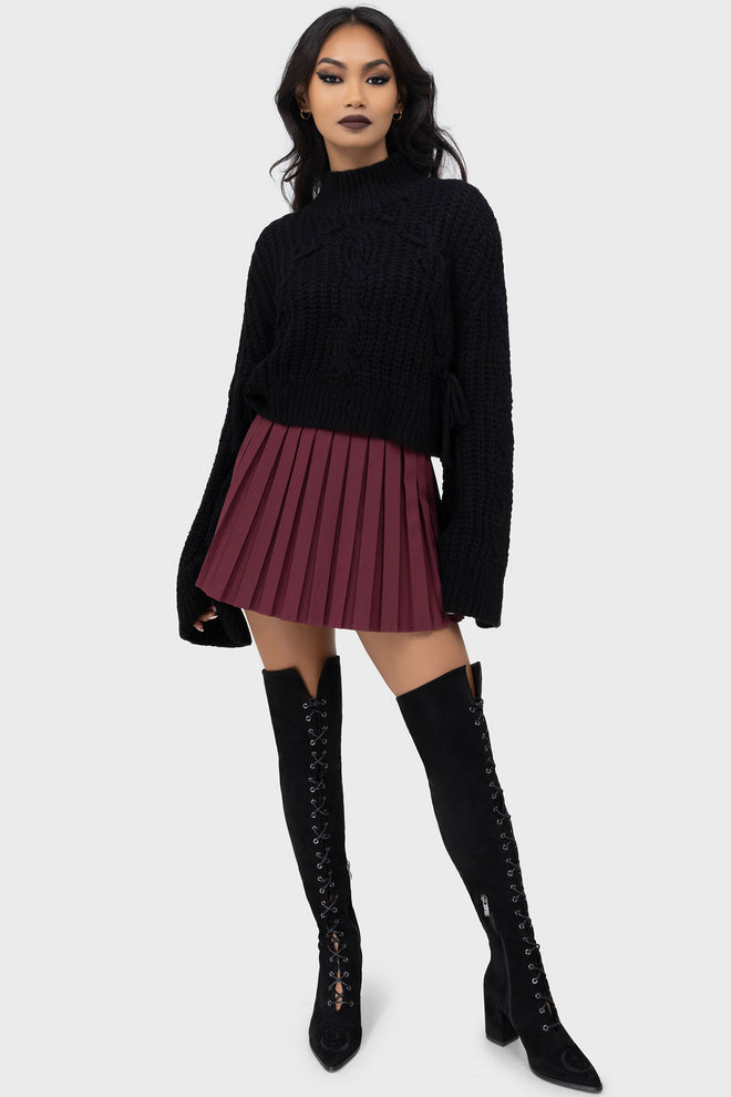 Nightshade's Curse Mini Skirt [DARK RED]