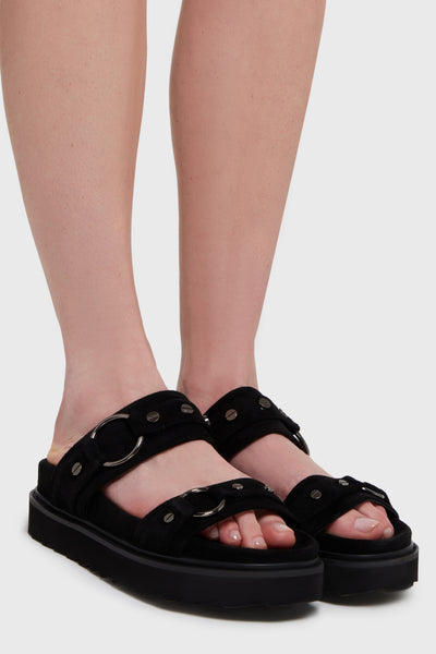 Obsidian Night Flat Sandal