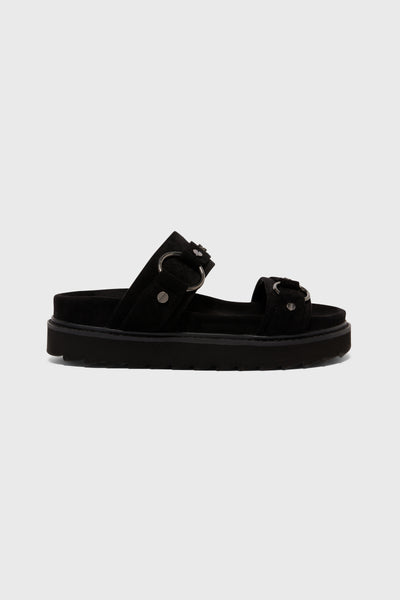 Obsidian Night Flat Sandal