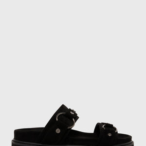 Obsidian Night Flat Sandal
