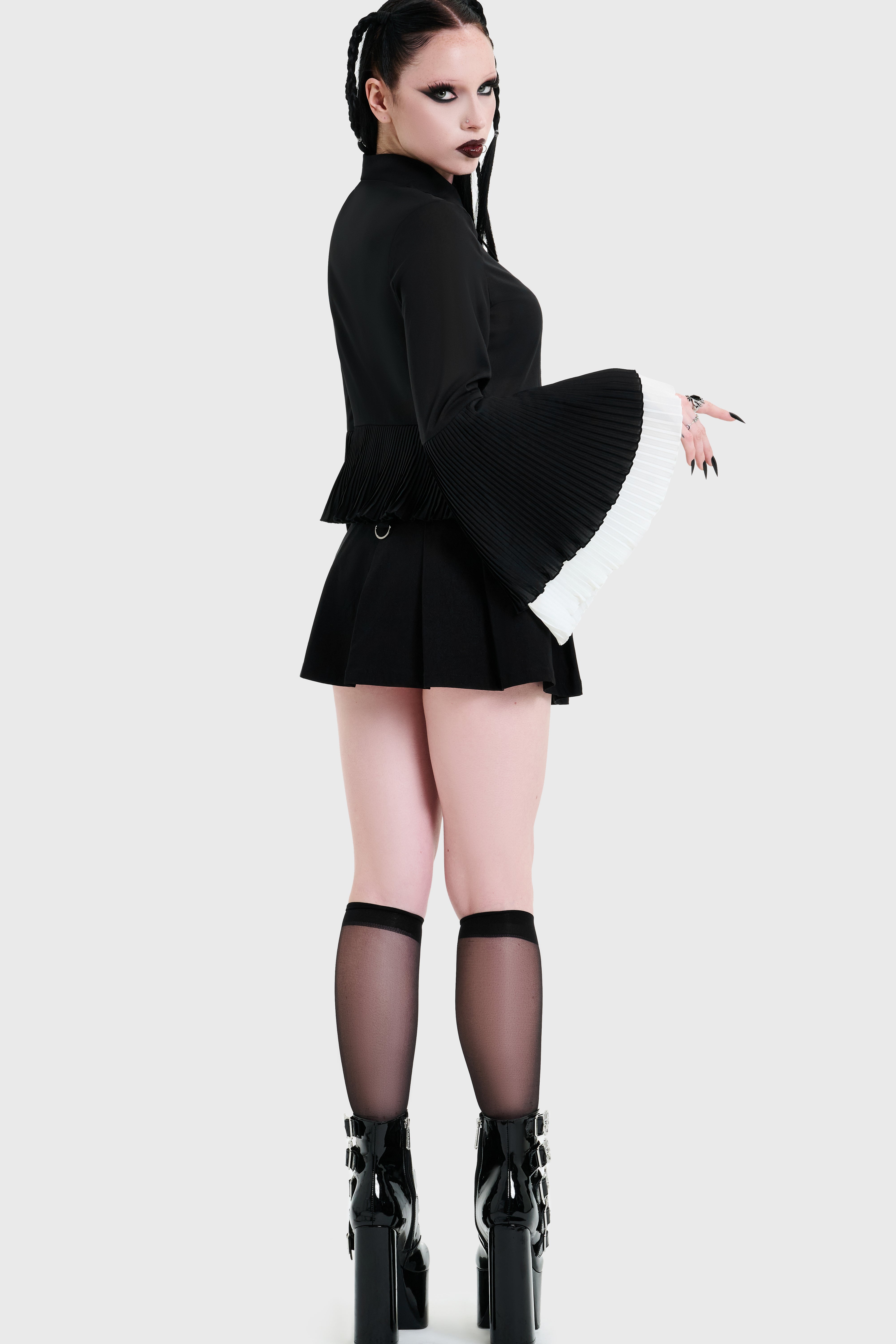 Obsidienne Pleated Shirt ‐ KILLSTAR