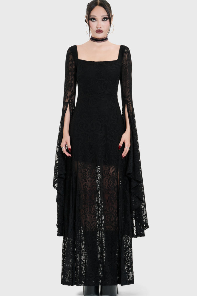 Ophidian Lace Maxi Dress