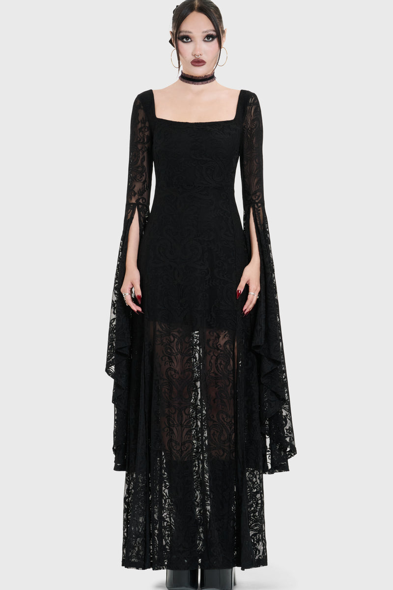 Ophidian Lace Maxi Dress