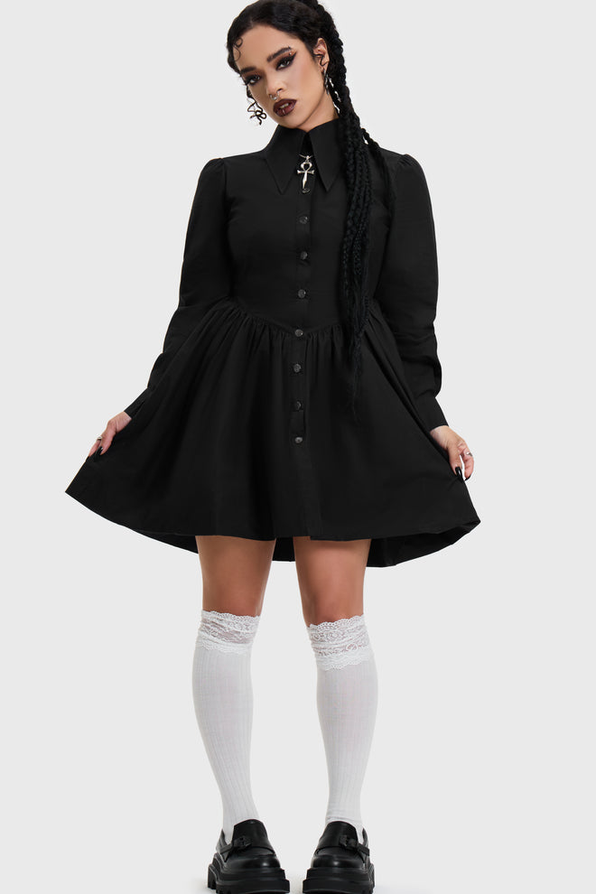 Ophidian Poplin Mini Dress