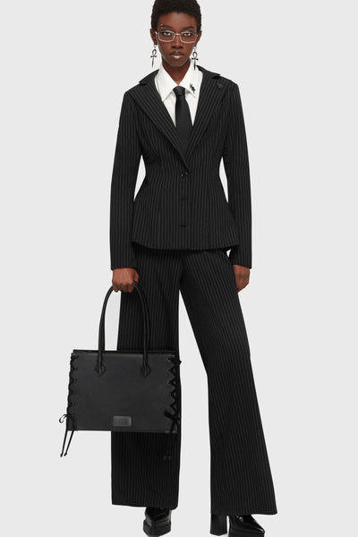 Oblivienne Jacket [Black Pinstripe]