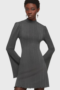 Of The Blade Mini Dress [Grey]