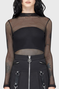 Planetary Party Mesh Top