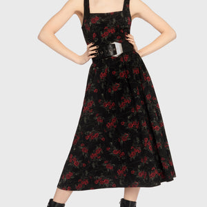 Poisoned Rose Midi Dress