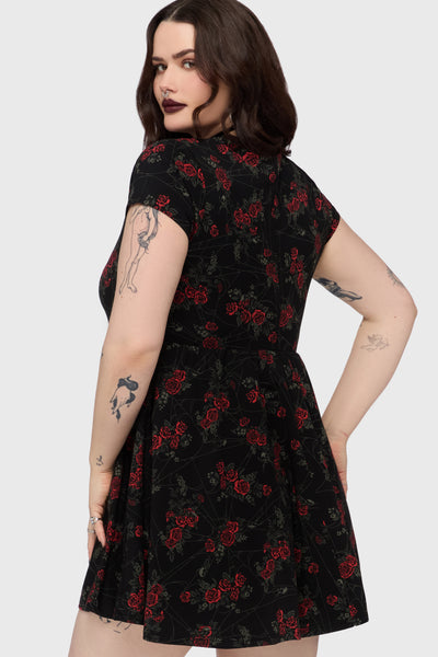 Poisoned Rose Mini Dress - XXL / Black/Red Poisoned Rose Mini Dress - XXL / Black/Red