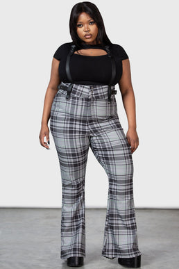 Prophet Of Doom Suspender Trousers [GREY TARTAN]