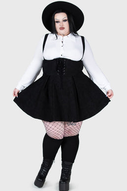 Rotten Relics Suspender Mini Skirt [PLUS]