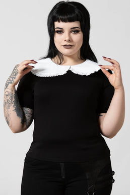 Ruby Lace Collar Top - Resurrect