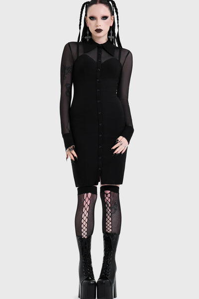 bodycon midi dress with tights Shadow Button Up ‐ KILLSTAR CL131062002 US-EOS26-Hero SHEIN LUNE Women's Casual Color:Sorbet